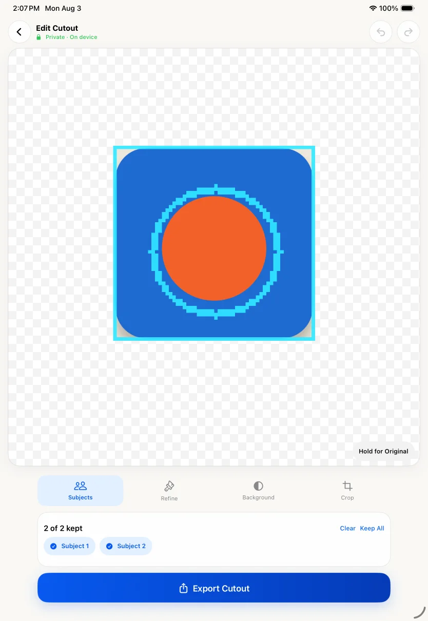 Single-column editor on iPad